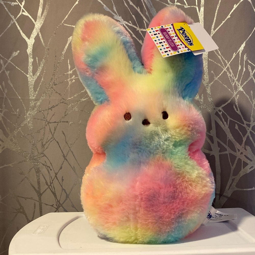 BNWT PEEPS Rainbow Plush Easter Bunny